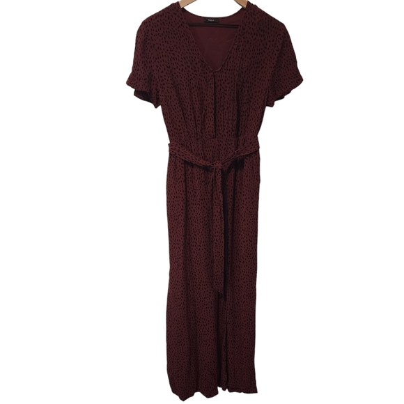 Revolve | Rails Jet Spotted Crop Wide Leg Jumpsuit In Rust Spotted - Picture 2 of 12